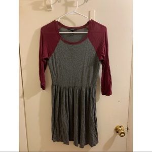 small grey quarter sleeve forever 21 dress
